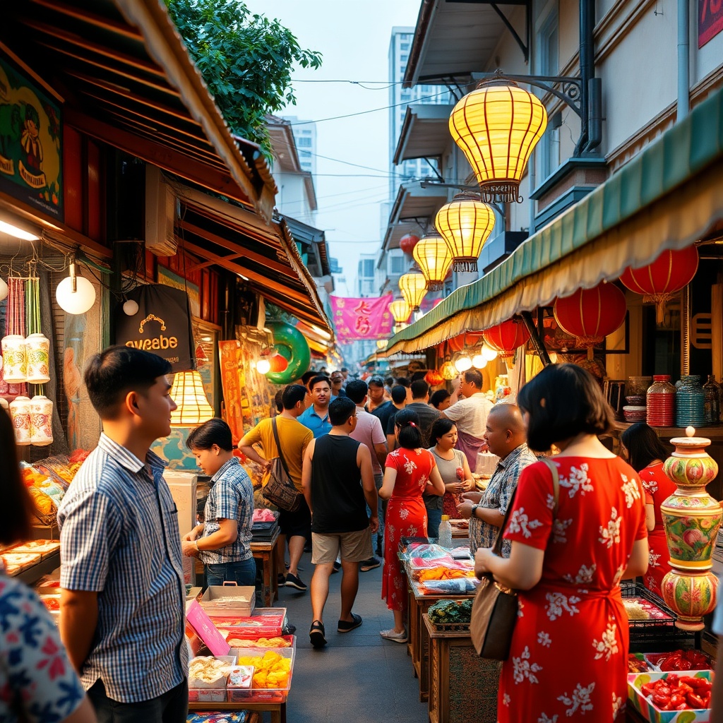 Vibrant festival scene